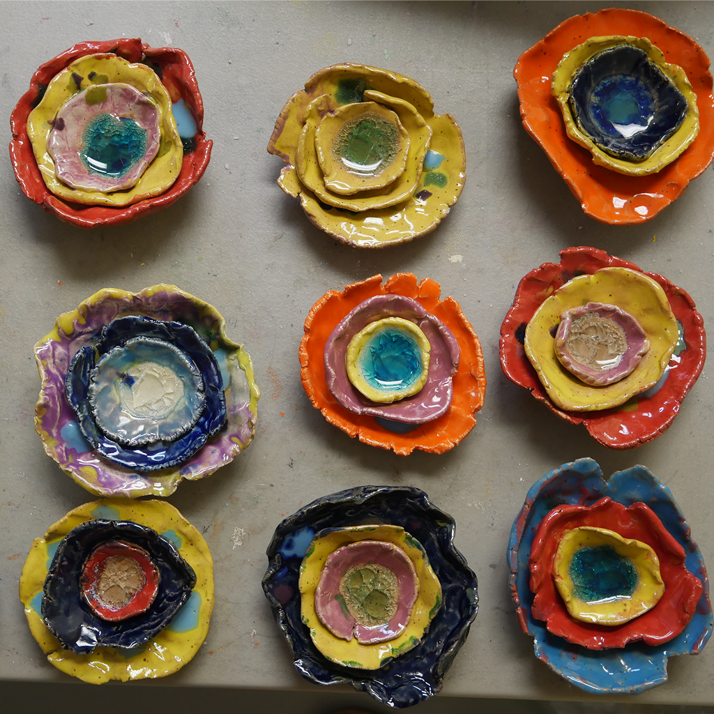 Ceramic flowers